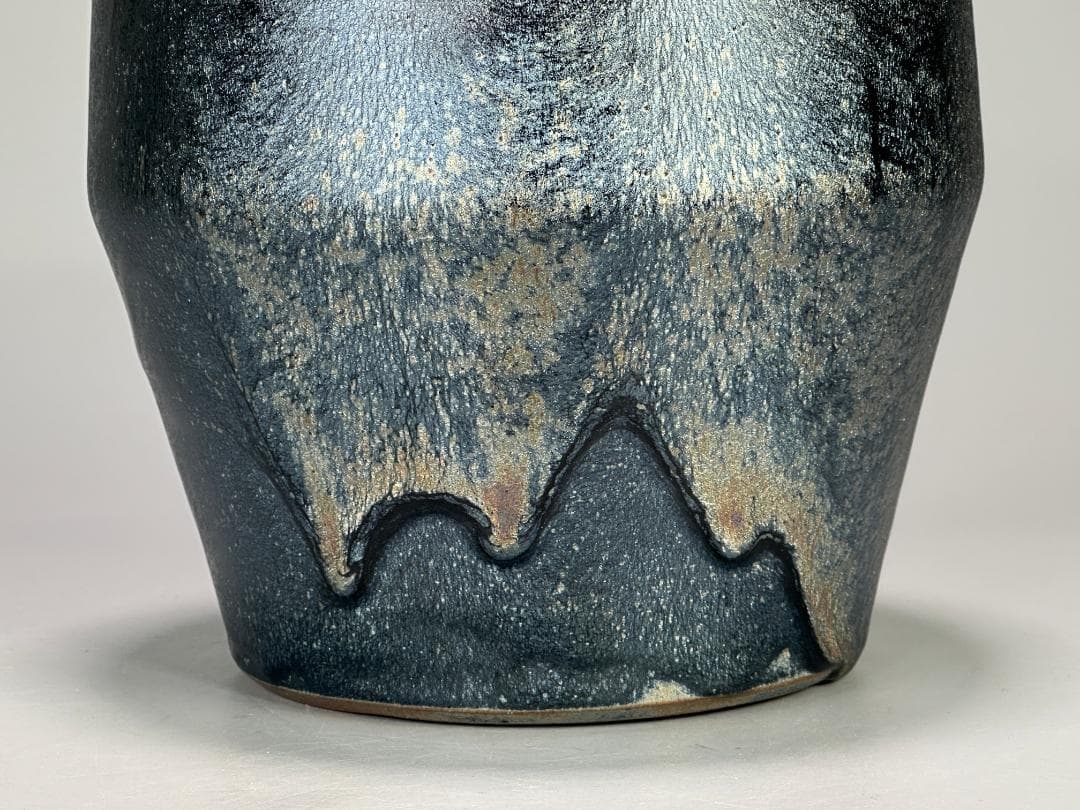 日本美術　佐々木禅　作　土面天目水指　水差　茶器　共箱付　茶道具　美品