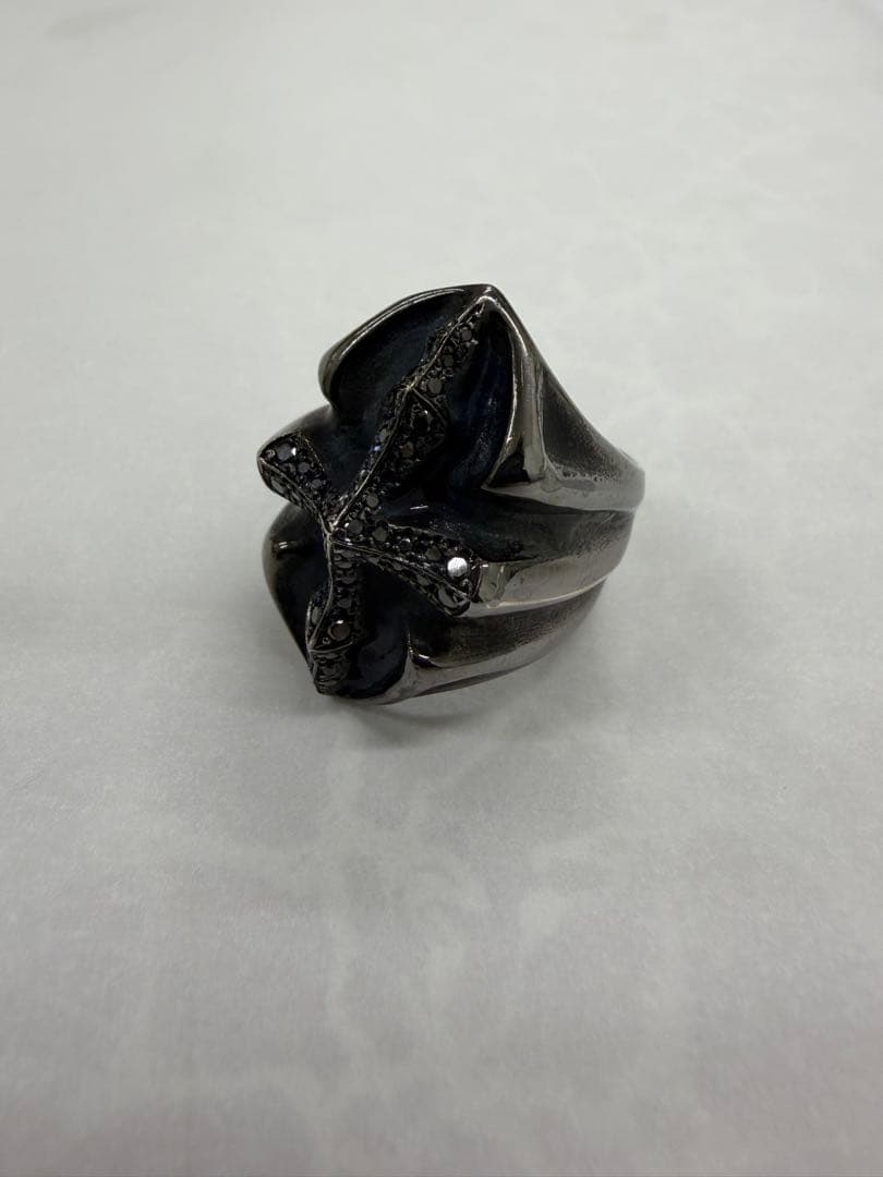 ブラッディマリー イノセンスリング ブラックダイヤ パヴェ 15号　ギャラ付