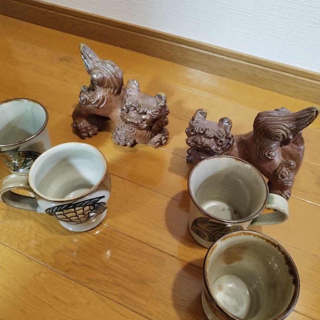 専用！　女性陶芸作家　宮城須美子さん　シーサーとマグカップほか　5点まとめて！