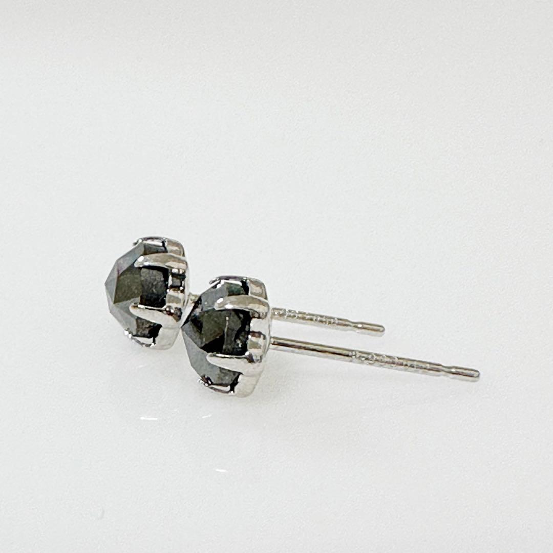 数量限定！Pt ブラックダイヤ 1.00ct Ptダブルロックキャッチ付き