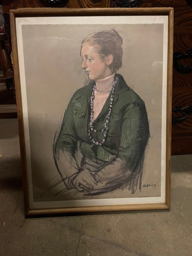 小磯　良平　パステル素描12葉　複製画　lot268