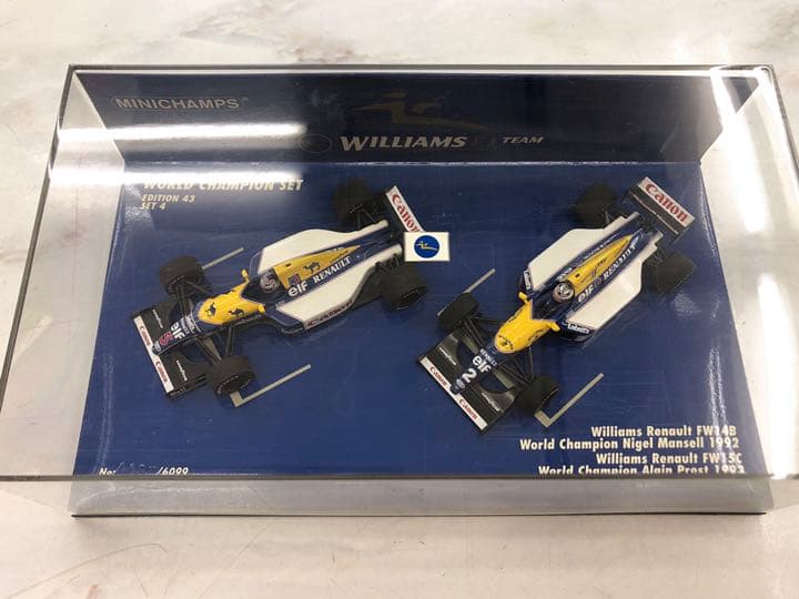 【限定】 ミニチャンプス ウィリアムズ 1/43 F1 FW14B FW15C Minichamps Williams 1/43 F1 Fw14B Fw15C Limited Edition Used From