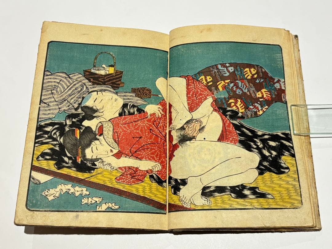 浮世絵、賤ケ峯合戦之圖三枚綴り、一勇斎国芳画(歌川国芳)補修多く