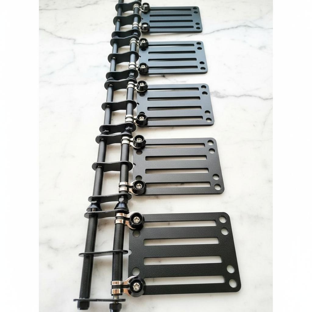 ブラック 2連チェーン付 カスタムニックス風ベルトループ 腰道具 腰袋