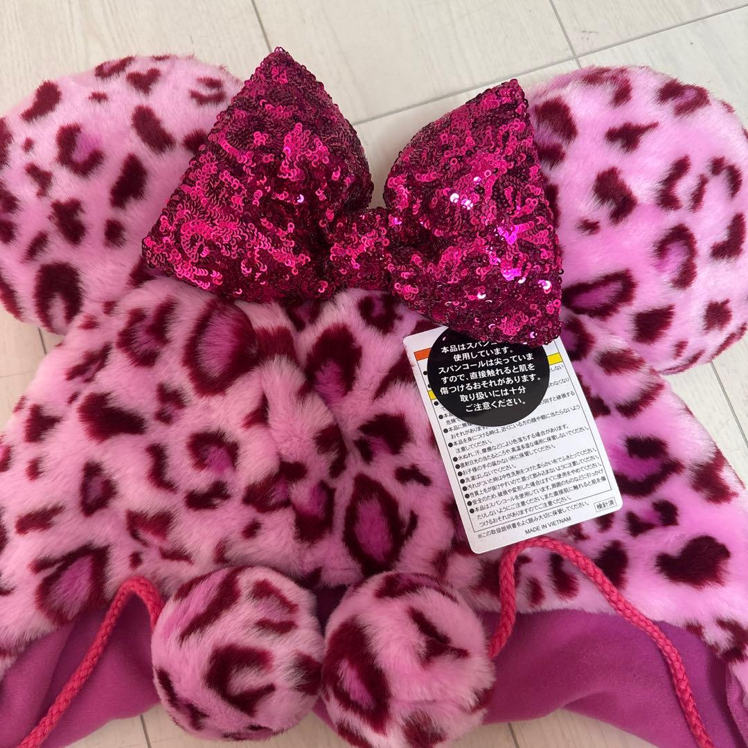 ディズニー ファンキャップ ヒョウ柄 ピンク