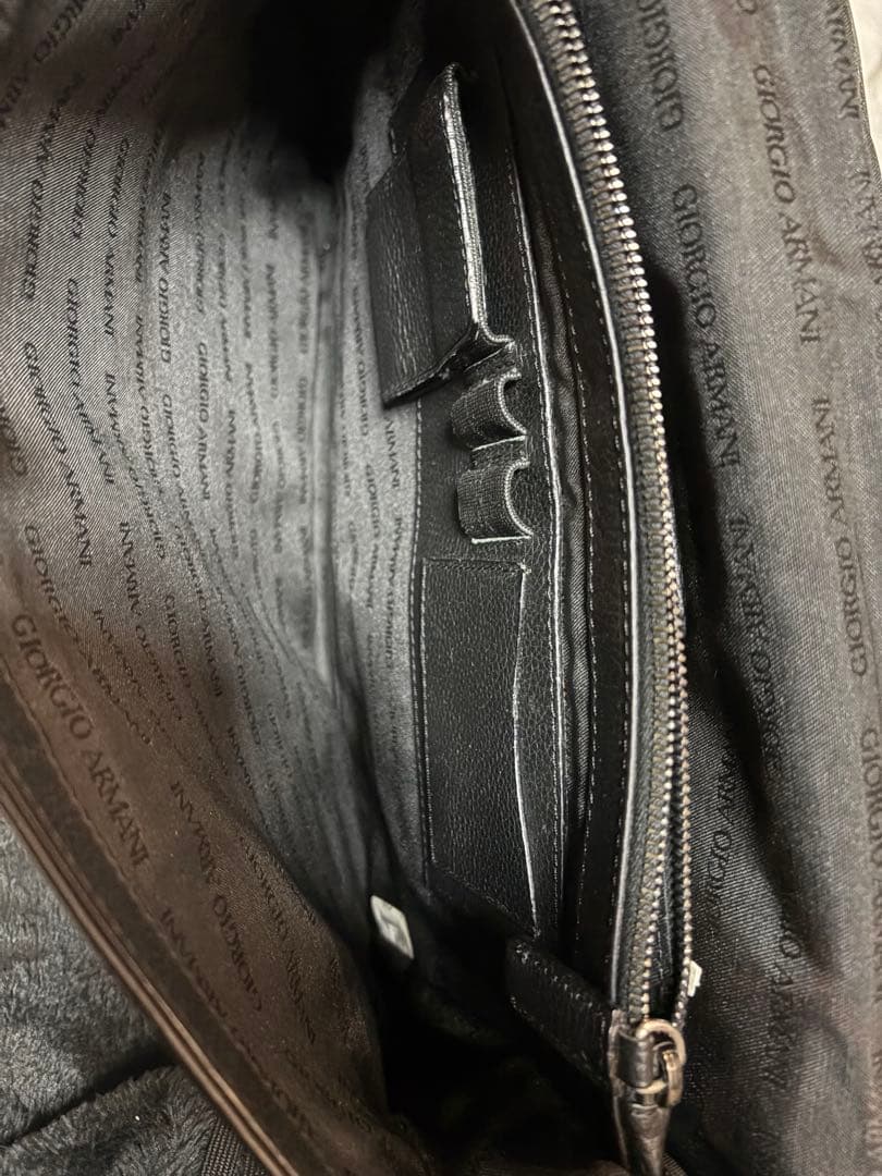 【希少】ジョルジオアルマーニ シビジネスバッグ　ショルダー　オールレザー　２０万