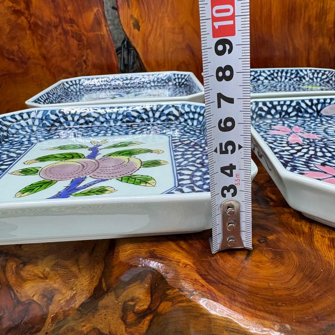 藤太郎窯 有田焼 染付 蛸唐草 皿 4枚まとめ - メルカリ