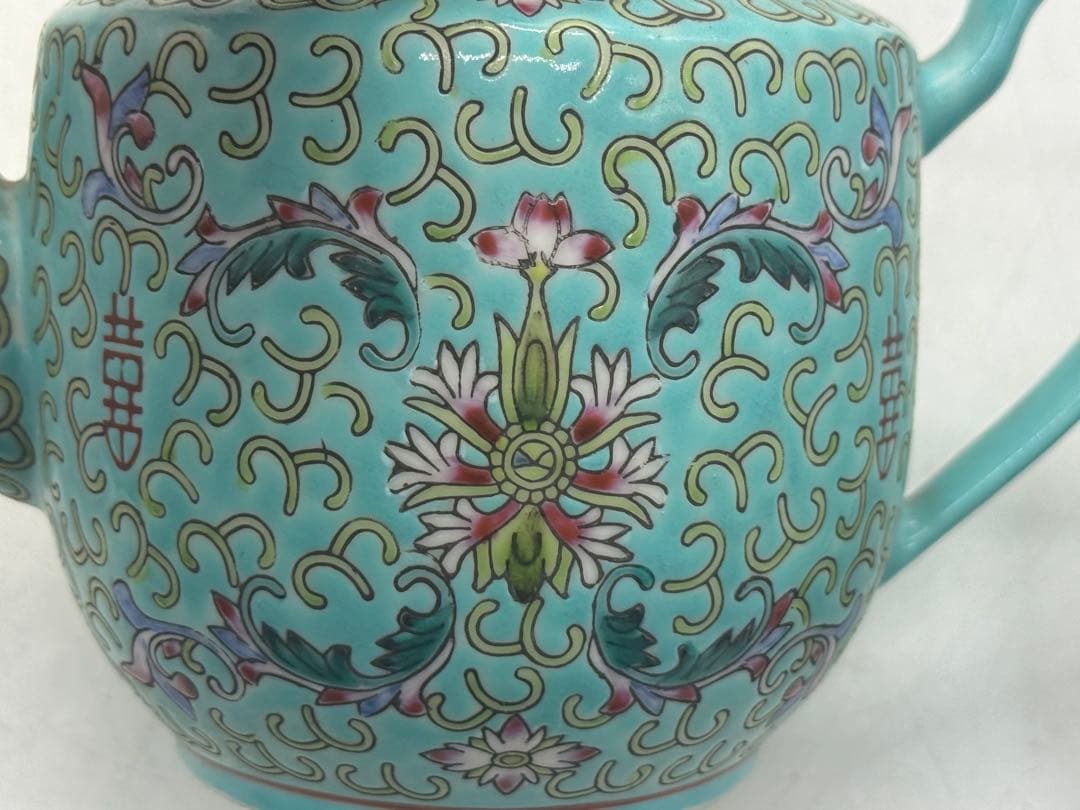 中国　景徳鎮　粉彩急須&お皿6点まとめ　送料込み251106