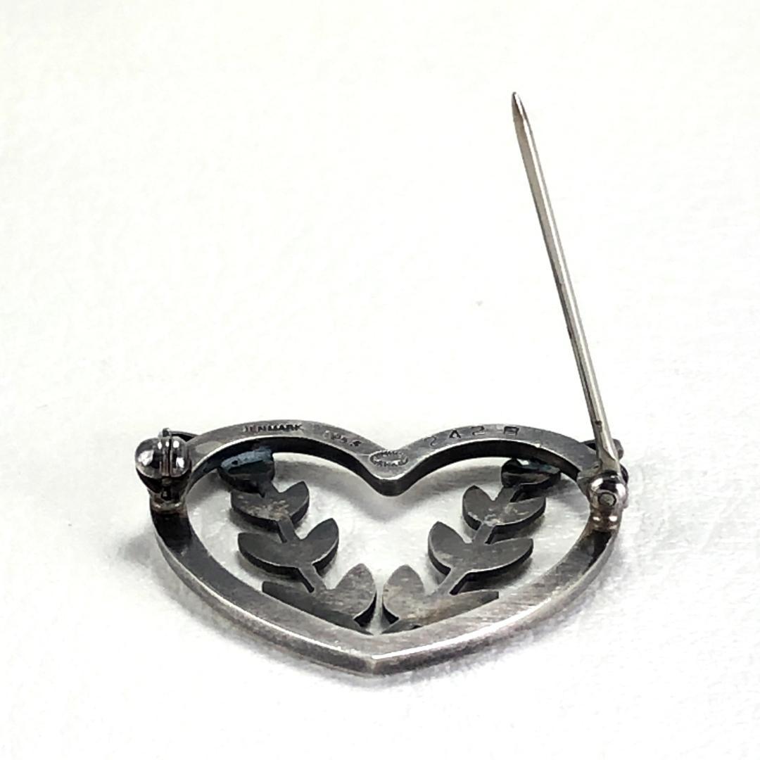 美品・箱付き】ジョージジェンセン／ハート・植物 ブローチ SV925／242B