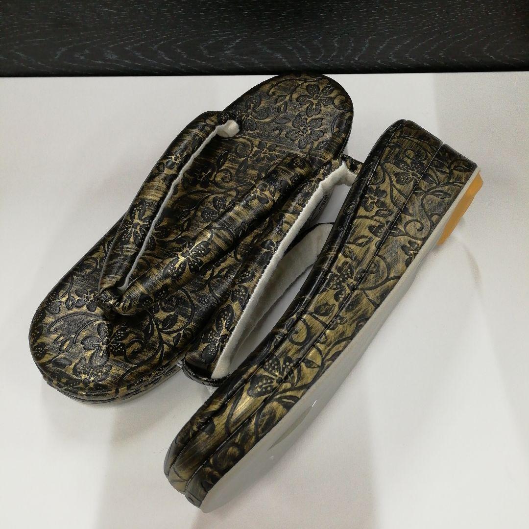 新品未使用　振袖　着物用草履バッグセット　フリーサイズ　黒系　5