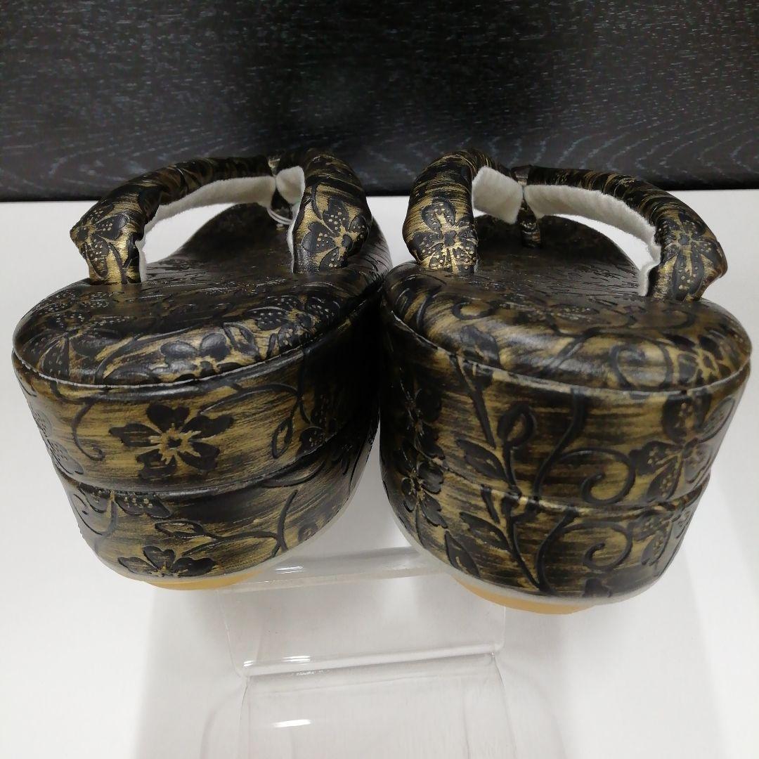 新品未使用　振袖　着物用草履バッグセット　フリーサイズ　黒系　5