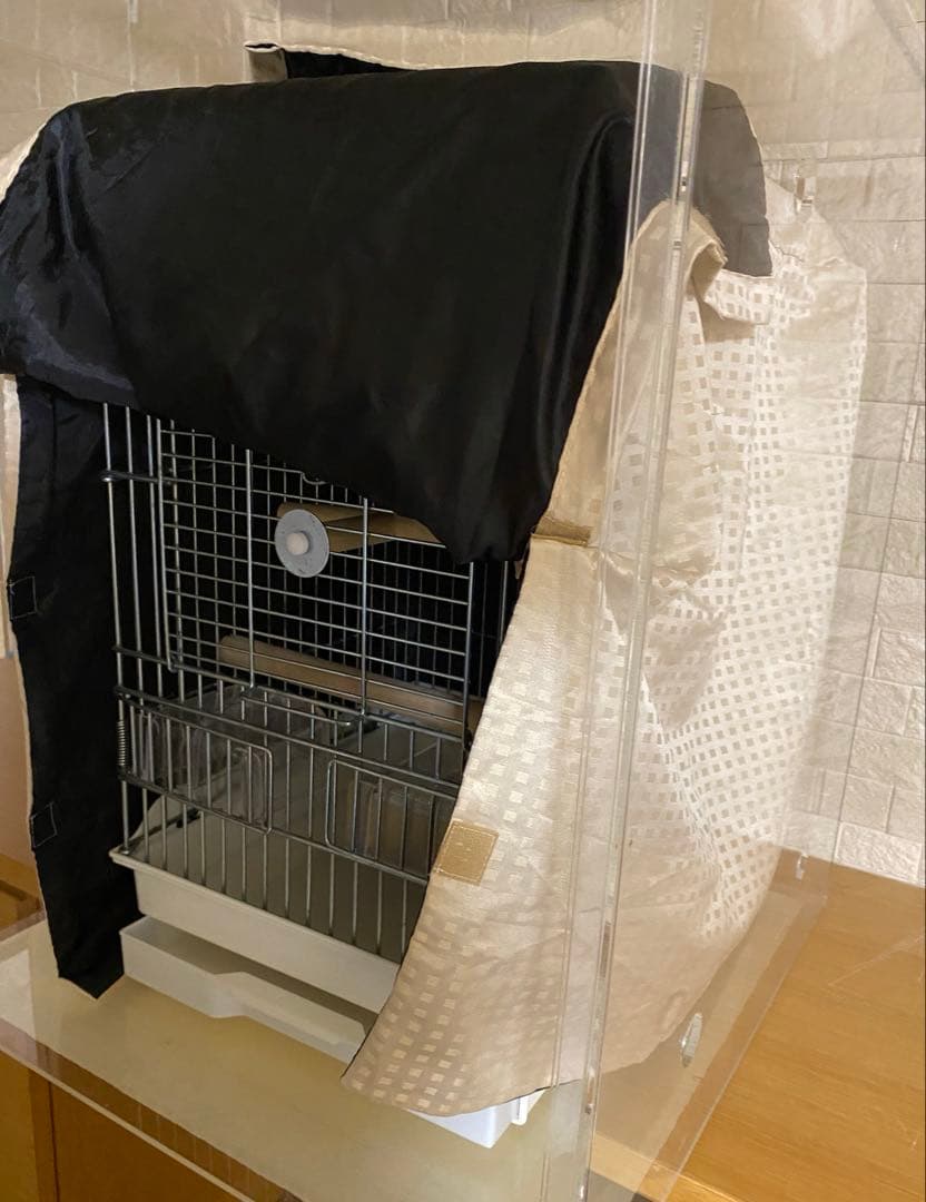 鳥カゴ 防音アクリルケージ おやすみカバー 中型インコ用 インコケージ
