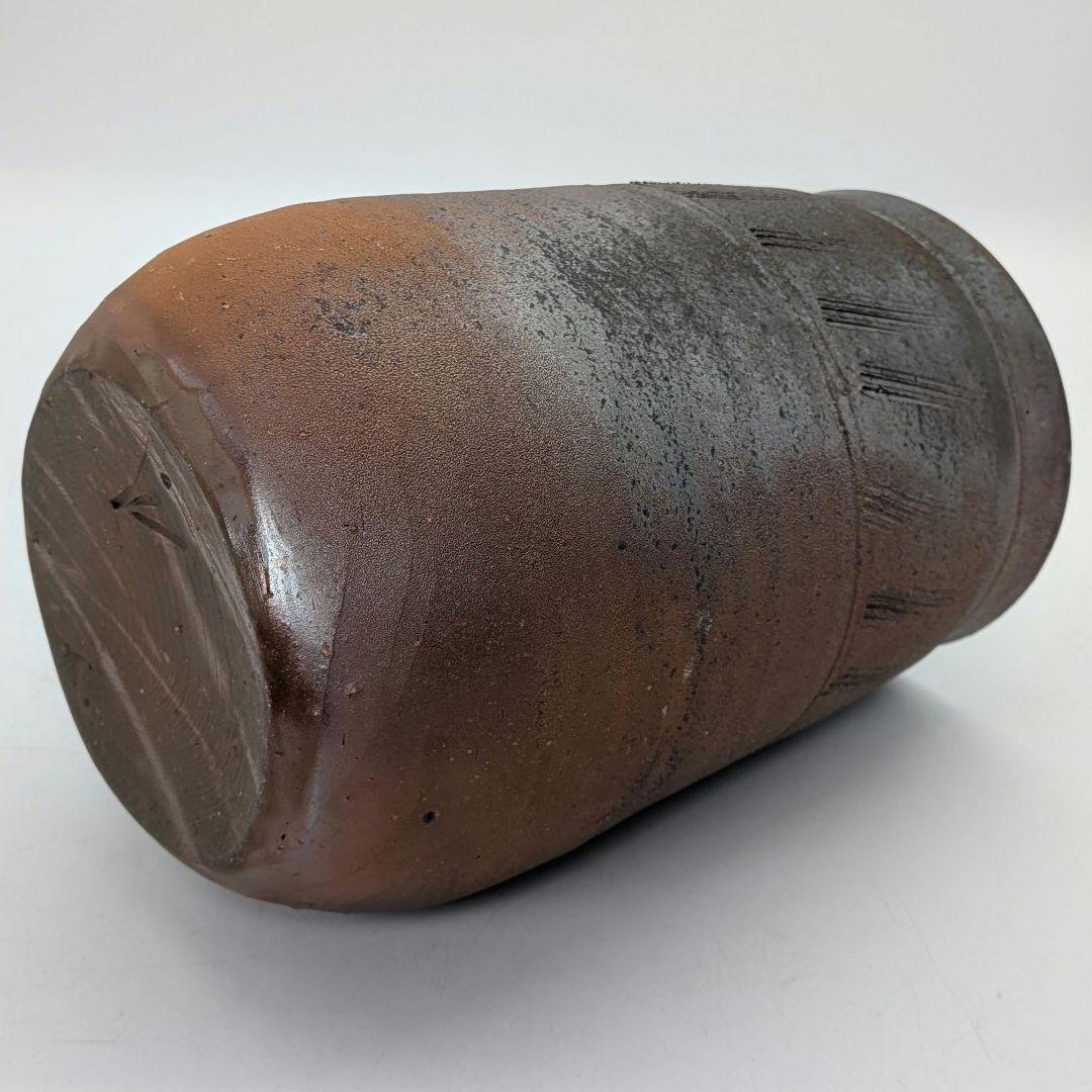 人間国宝 藤原雄 備前焼 花器 用心箱 花瓶 花入 花生 フラワーベース