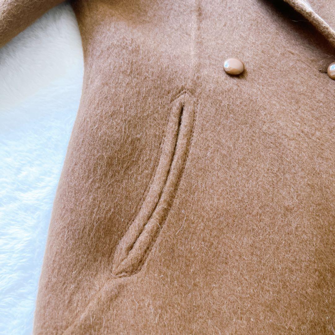 PIACENZA ピアチェンツァアルパカ Aライン ロングコート キャメル色