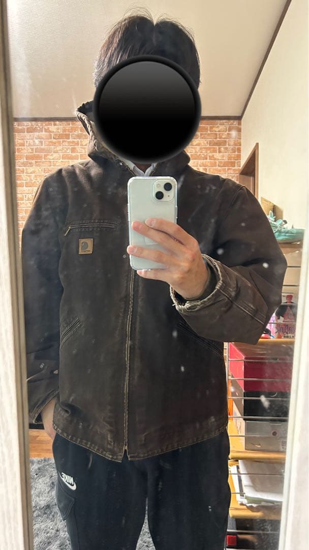 Carhartt アクティブジャケット ブラックグレー ダック地 古着