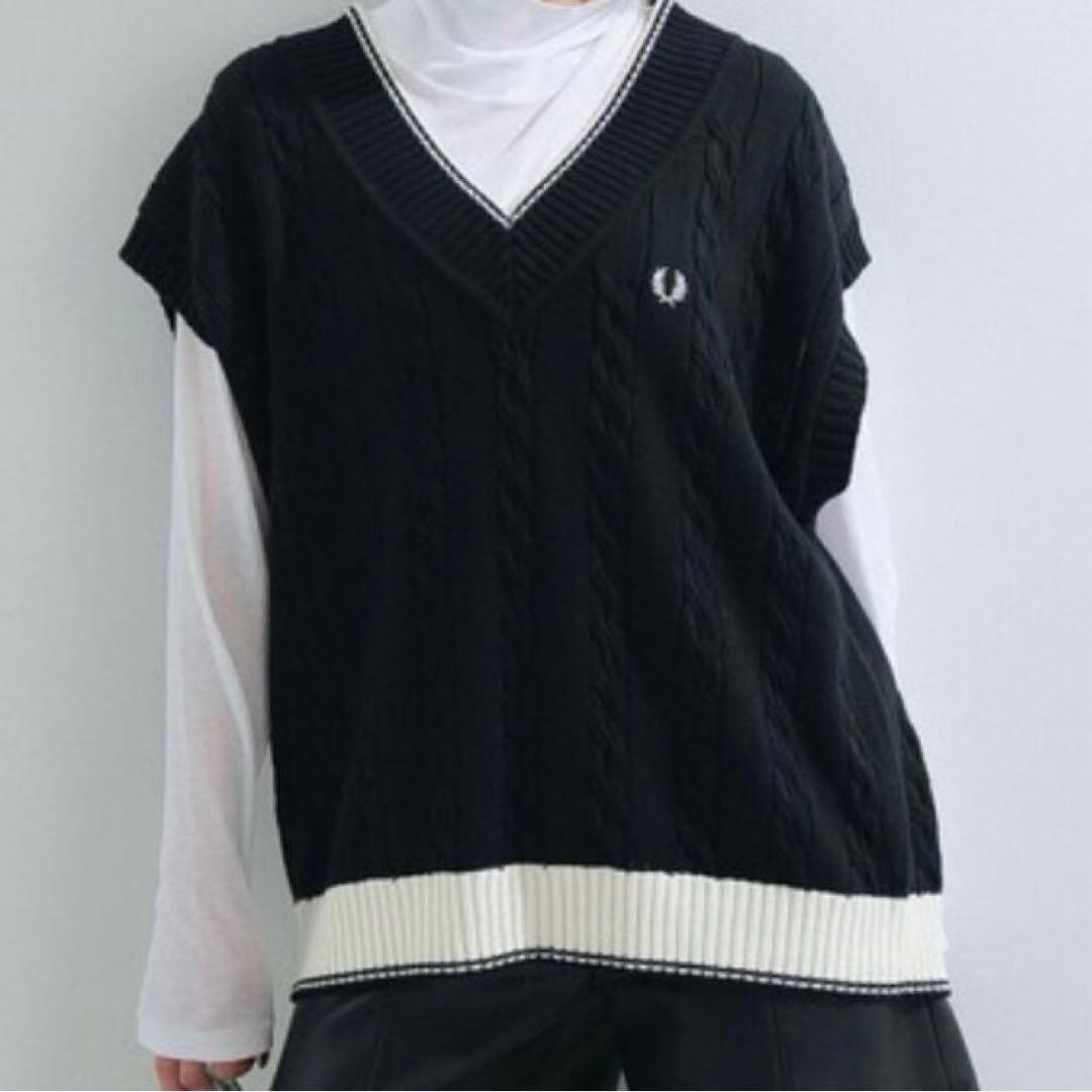 美品✴︎ 【FREDPERRY RayBEAMS別注 】チルデンニットベスト 黒