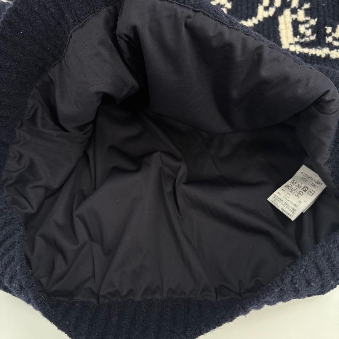 美品　WAAC ワック ニット 裏地付き ウール ネイビー M相当 775ゴルフ