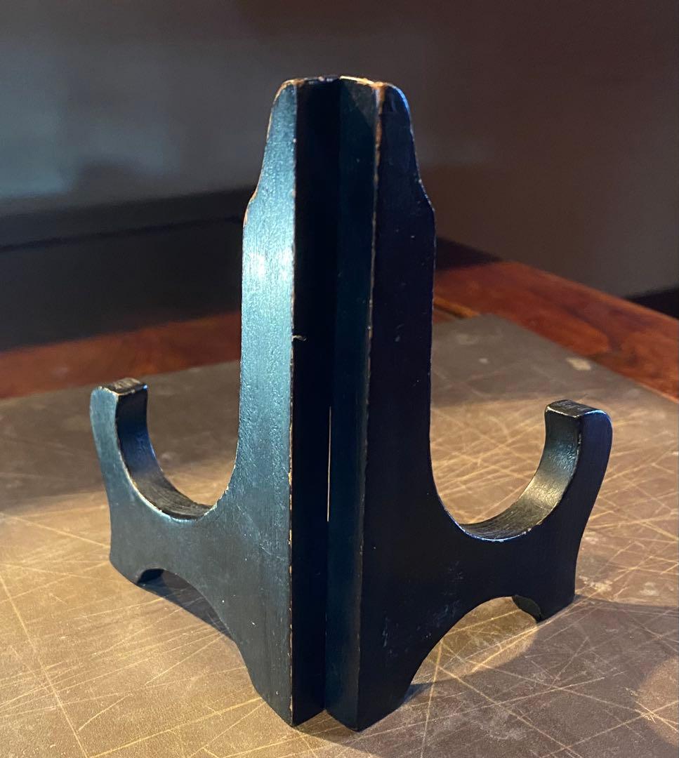 中国汕頭・スワトウ染付絵皿　鑑賞台付 沈船品・ヴィンテージ　レア ・台湾茶器