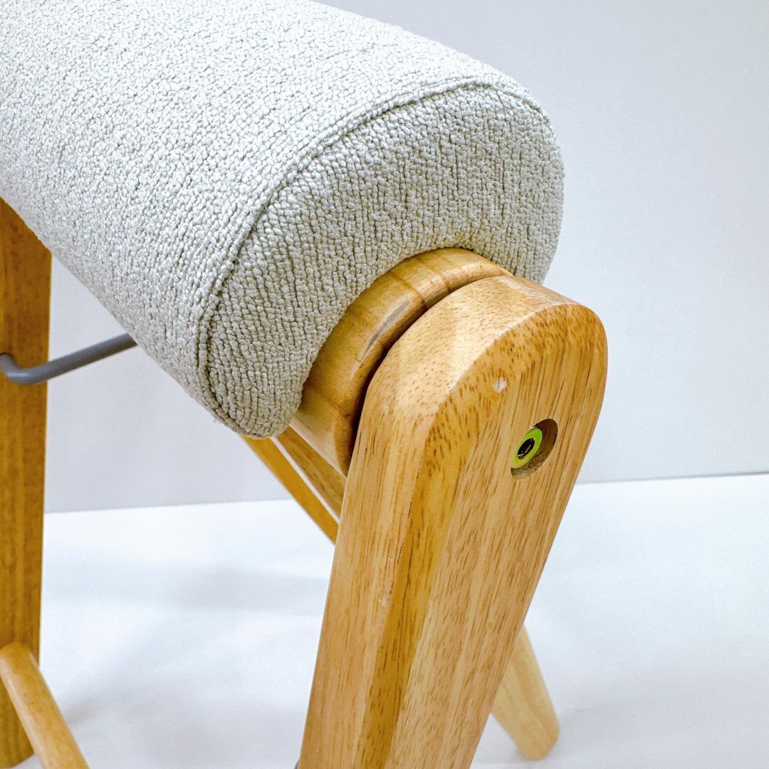 【美品】折り畳みハイスツール チェア 持ち運び簡単 グレー