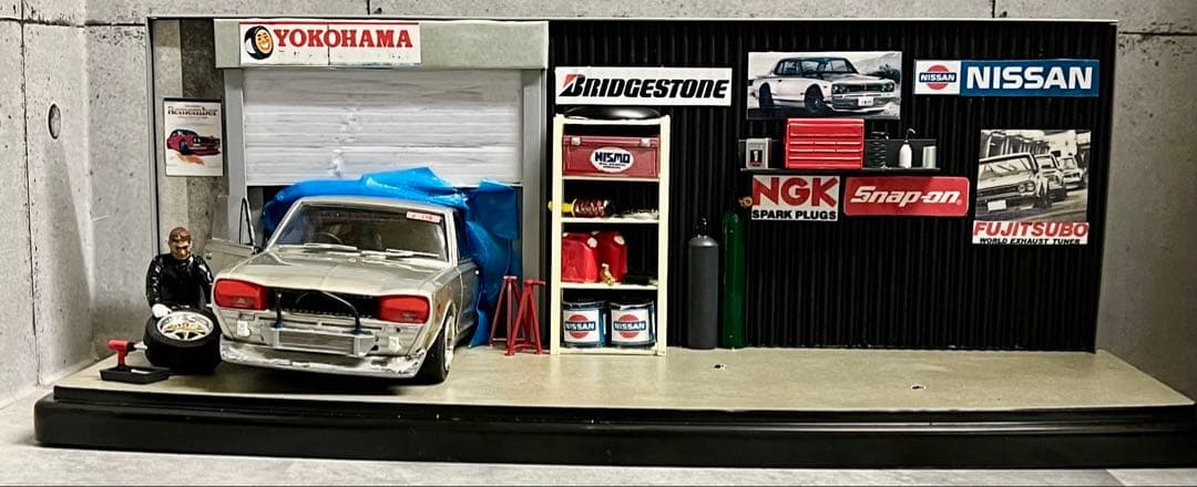 国産名車 1/24 スカイライン GT-R カスタム ジオラマ 旧車 ミニカー