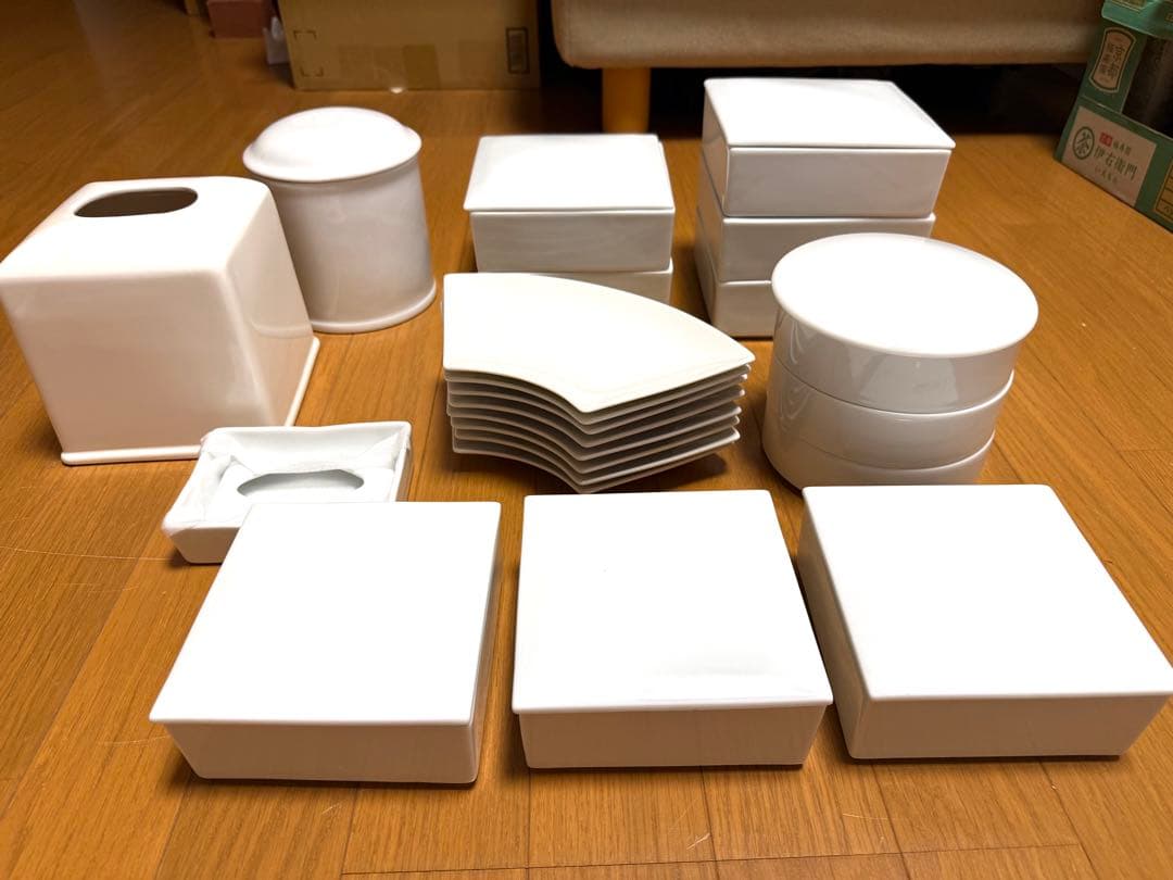 るるポーセラーツ白磁セット♡お重他、焼成ラック、和柄転写紙