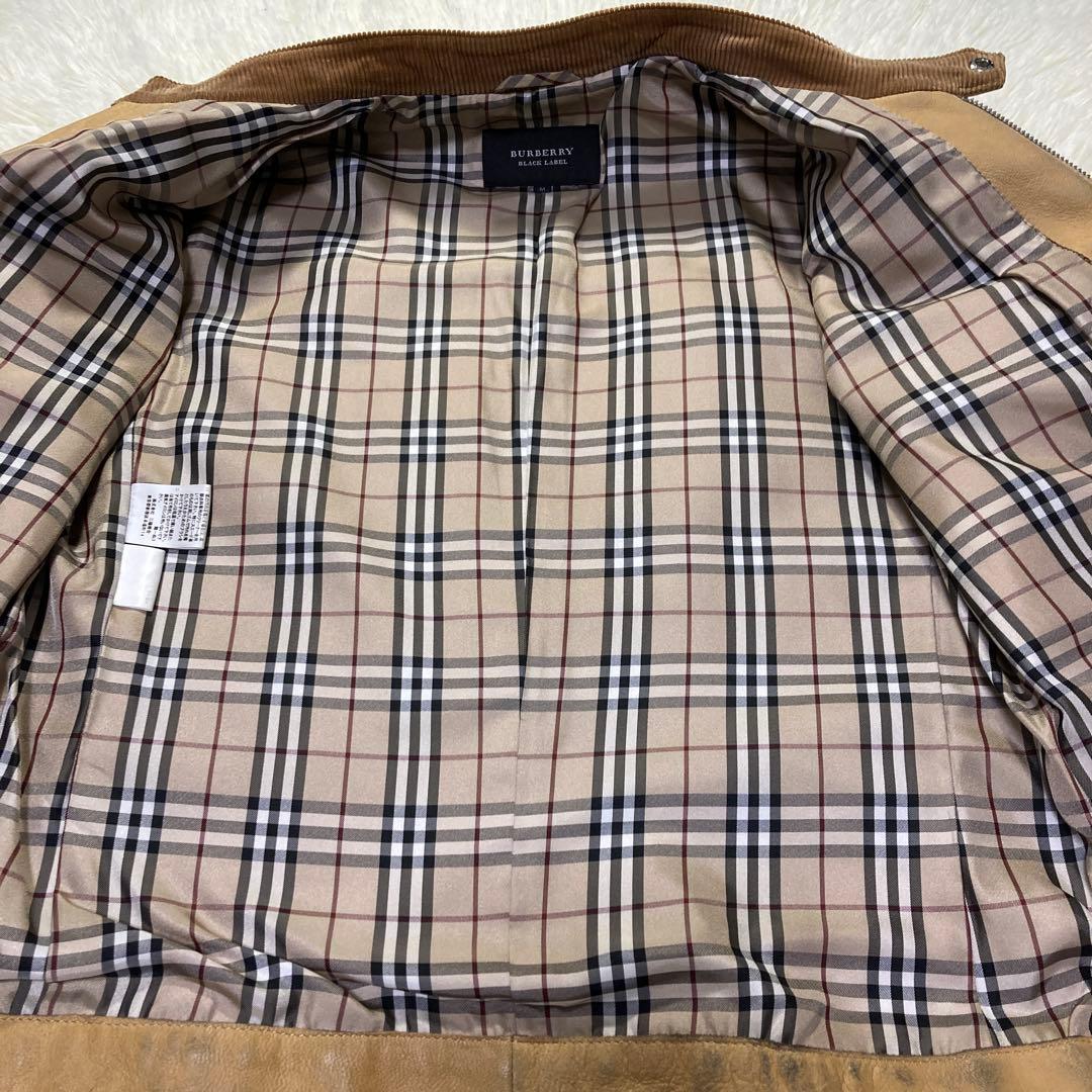 オーラ◎】バーバリーブラックレーベル レザージャケット ラムレザー