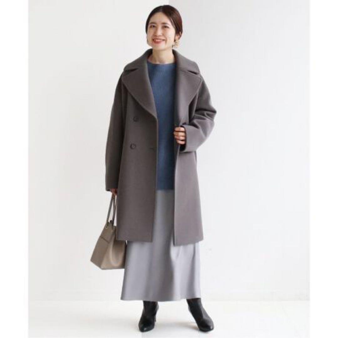 IENA イエナ グレー ダブルモッサコート サイズ38