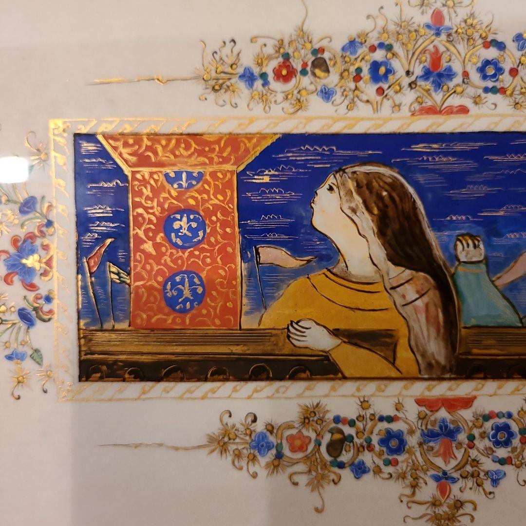 瀬本容子「真夏の夜の夢 祝典」ガラス絵 羊皮紙絵