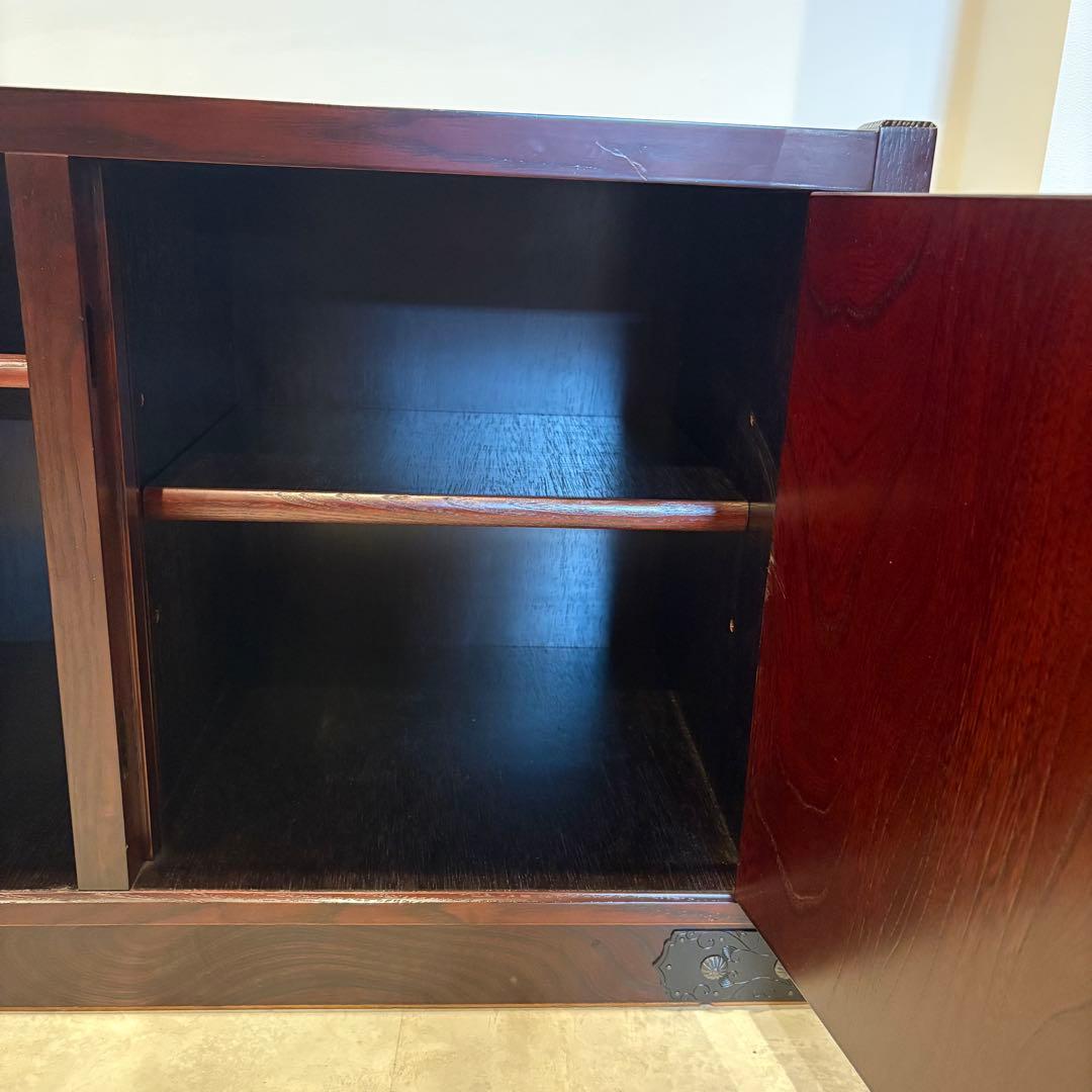 からくり箪笥 民芸家具 収納棚 チェスト 和棚 ローボードの通販はau