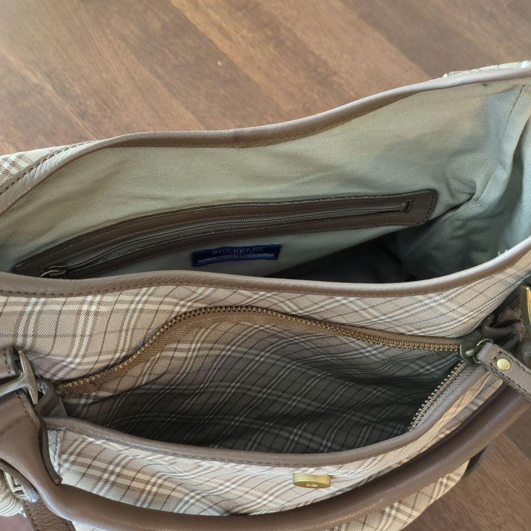 BURBERRY BLUELABELチェック柄ハンドバッグ