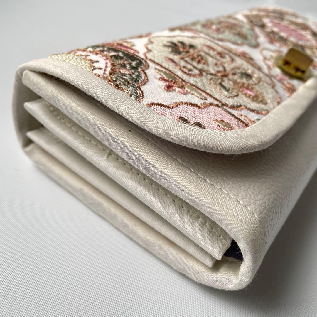 ☆ゆうか☆　長財布、ミニ財布2点　インド刺繍ピンク系　ハンドメイド