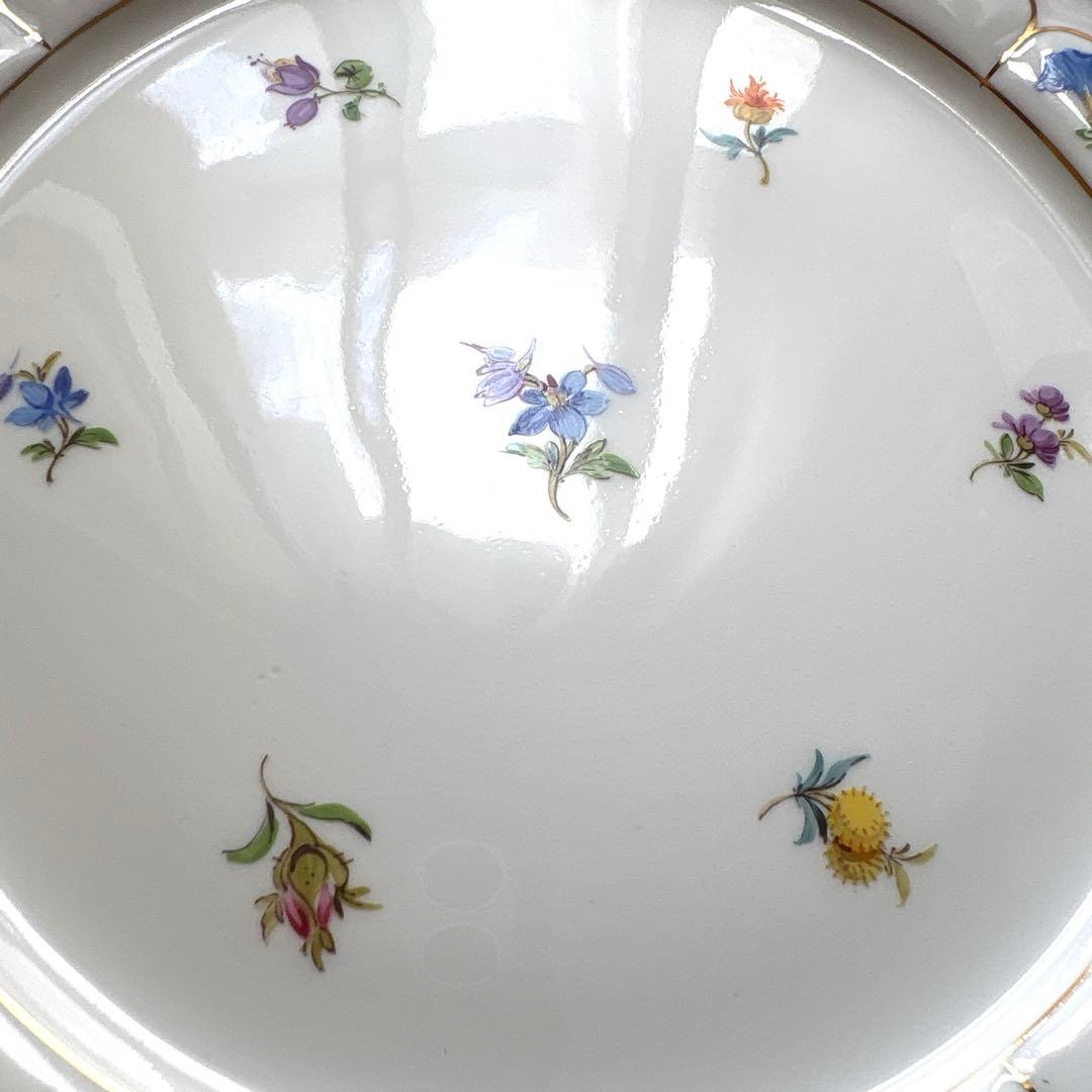 MEISSENマイセン グランツゴールド Xフォーム 宮廷の小花 プレート