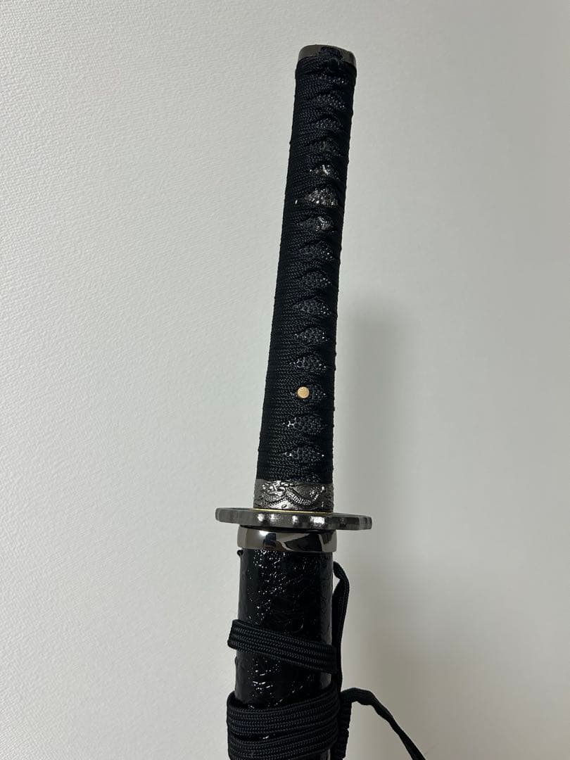 お濃 拵え 中刀 模造刀 美術刀　新品未使用　送料無料　黒　金属刃