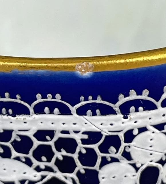 希少】イタリア ラヴェーノ 白レース デミカップ＆ソーサー ヴェネチアン