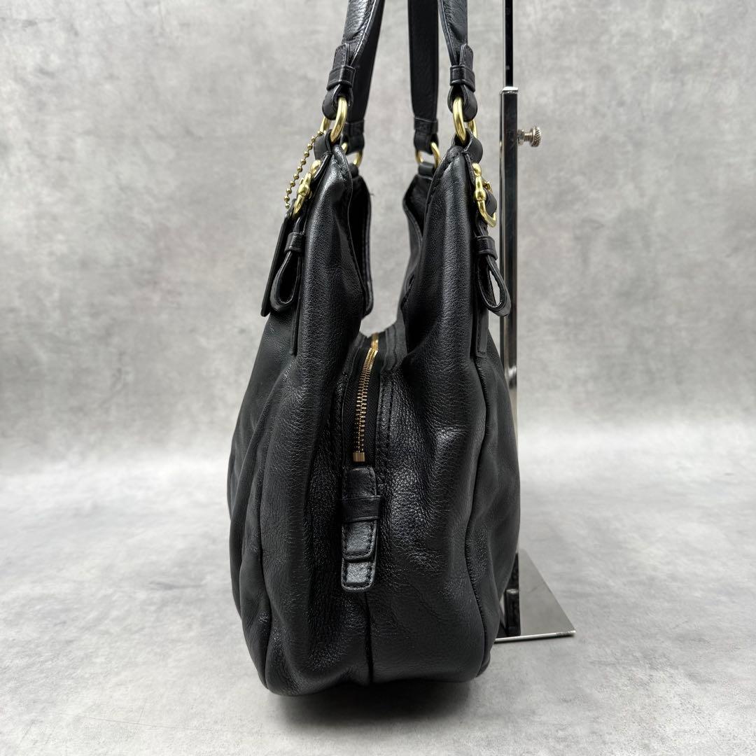 COACH マディソン マギー ショルダーバッグ ブラック レザー