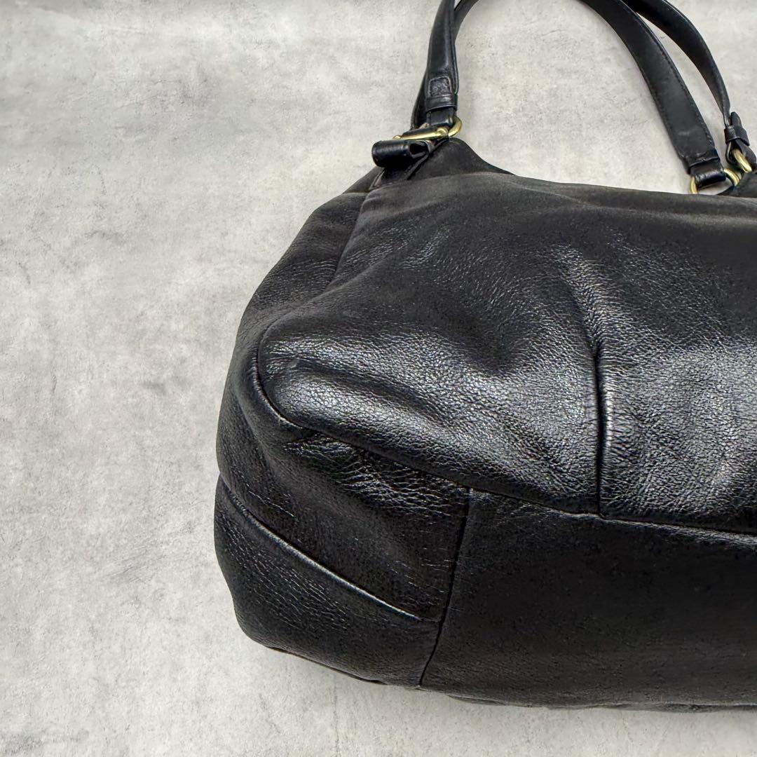 COACH マディソン マギー ショルダーバッグ ブラック レザー