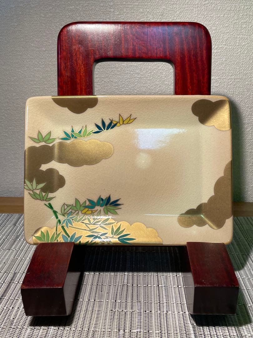 127桑野むつ子 京都 御所の花十二ヶ月【1月 河竹】抹茶椀・和