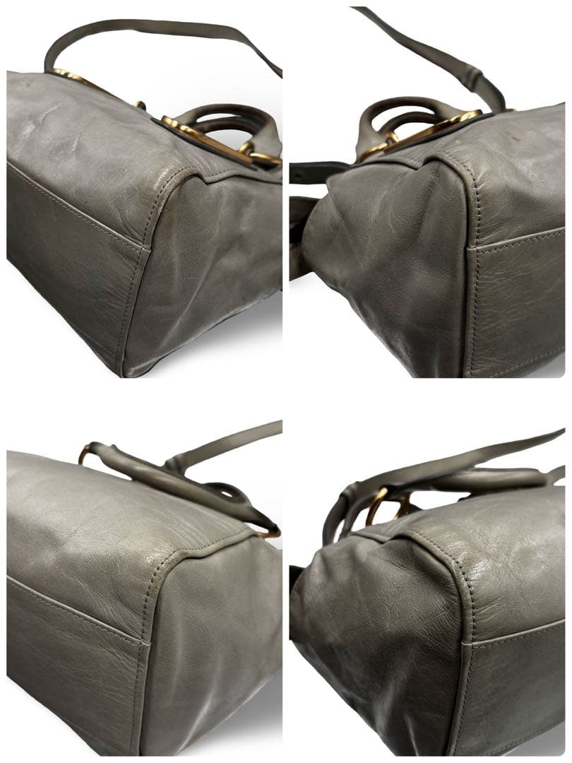 【ヴィンテージ】シーバイクロエ　2way ショルダーバッグ　ハンド　ロゴ金具