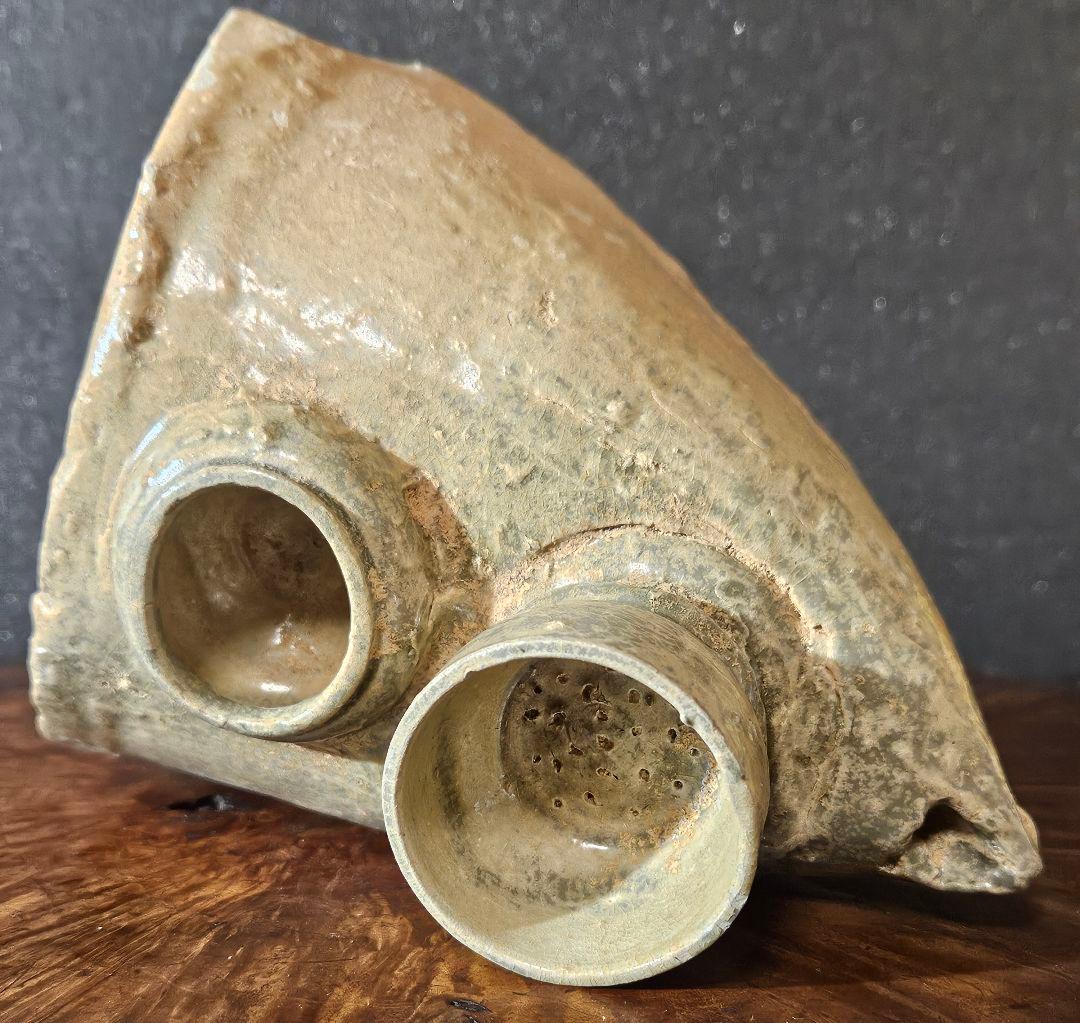 中国古代陶磁器 発掘品 漢時代 舟形 カマド形 オブジェ 花入れ 祭器