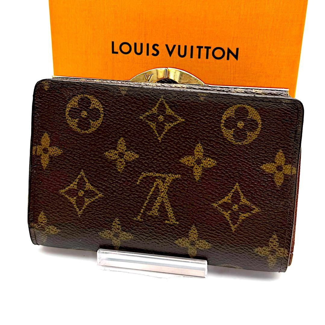 ルイヴィトン ヴィエノワモノグラムがま口折り財布 枚モデルブラウン