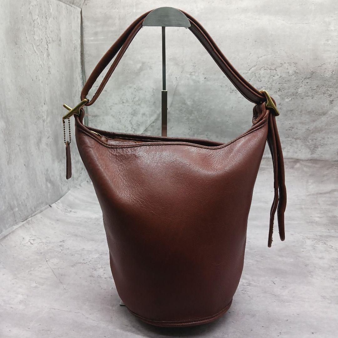 美品✨ オールドコーチ バケツ型 ショルダーバッグ ブラウン レガシー 9953