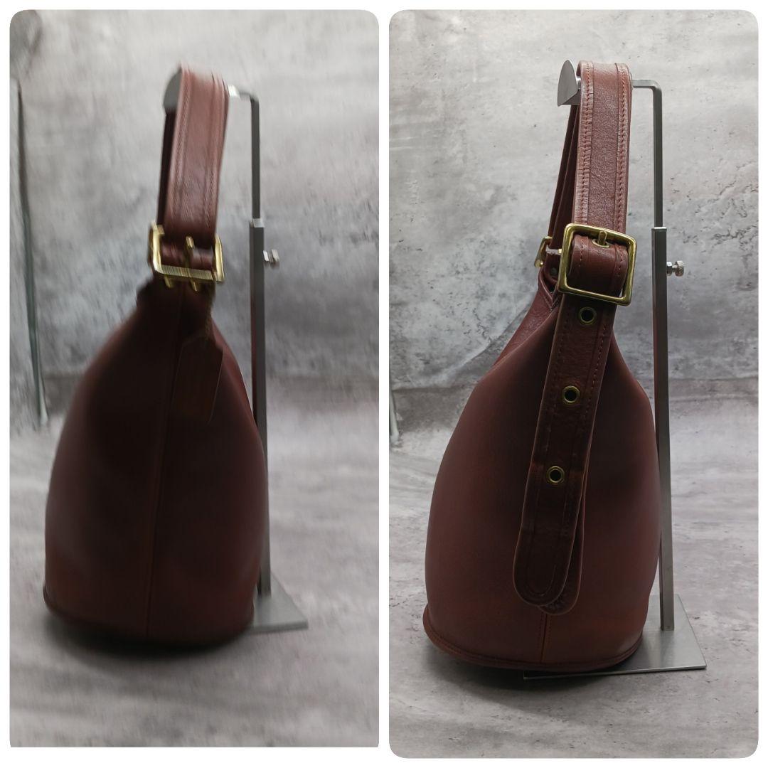 美品✨ オールドコーチ バケツ型 ショルダーバッグ ブラウン レガシー 9953