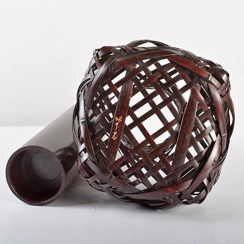 有馬篭 篭師 轡昭竹斎造 花篭 竹籠 共布共箱 M R5505B - メルカリ