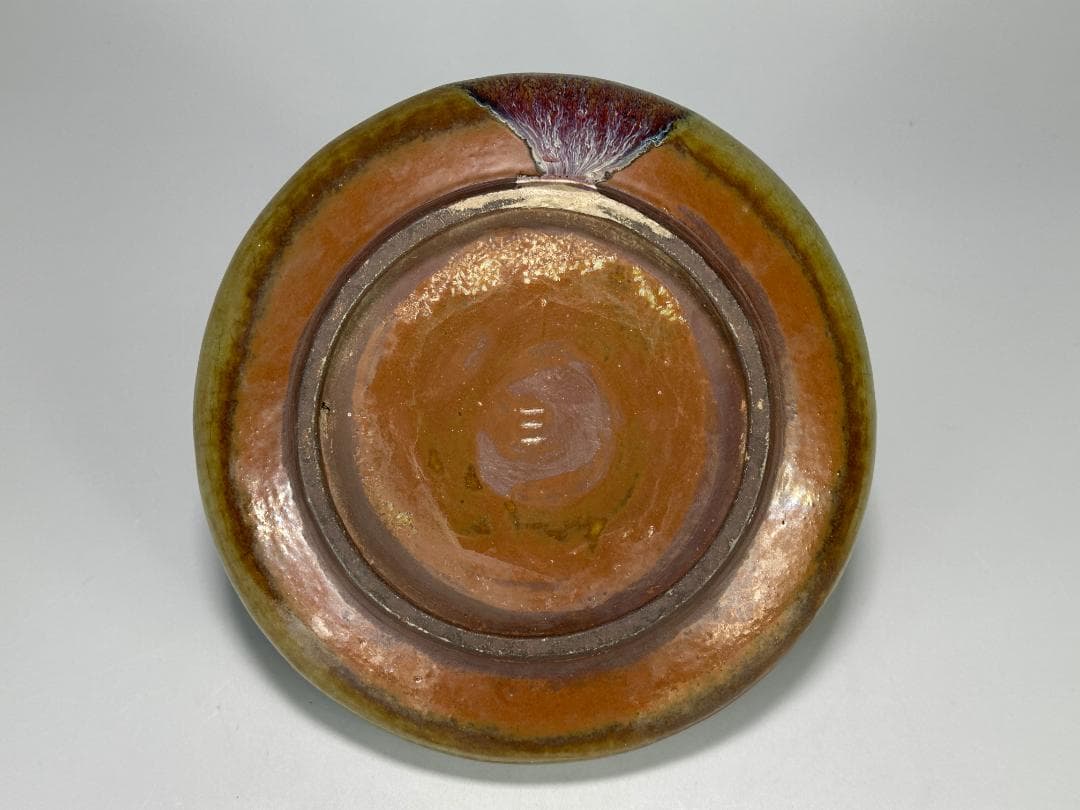 中国美術　清朝　清時代　鈞釉　鈞窯　水盤　三字款　時代物　古物　唐物