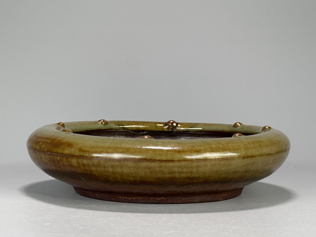 中国美術　清朝　清時代　鈞釉　鈞窯　水盤　三字款　時代物　古物　唐物