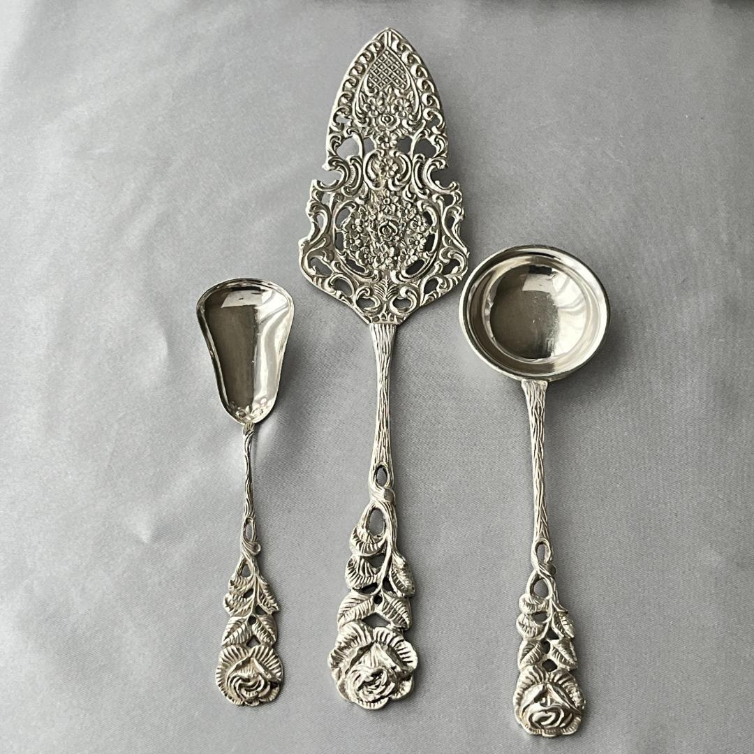 【ANTICO】 ケーキサーバー / クリーム / シュガースプーン【純銀】