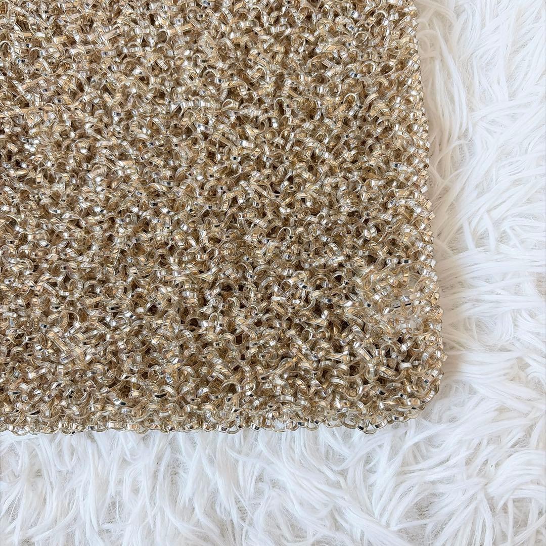 極美品　アンテプリマ　スクエアミディアム　シルバーゴールド　ショルダーチェーン付