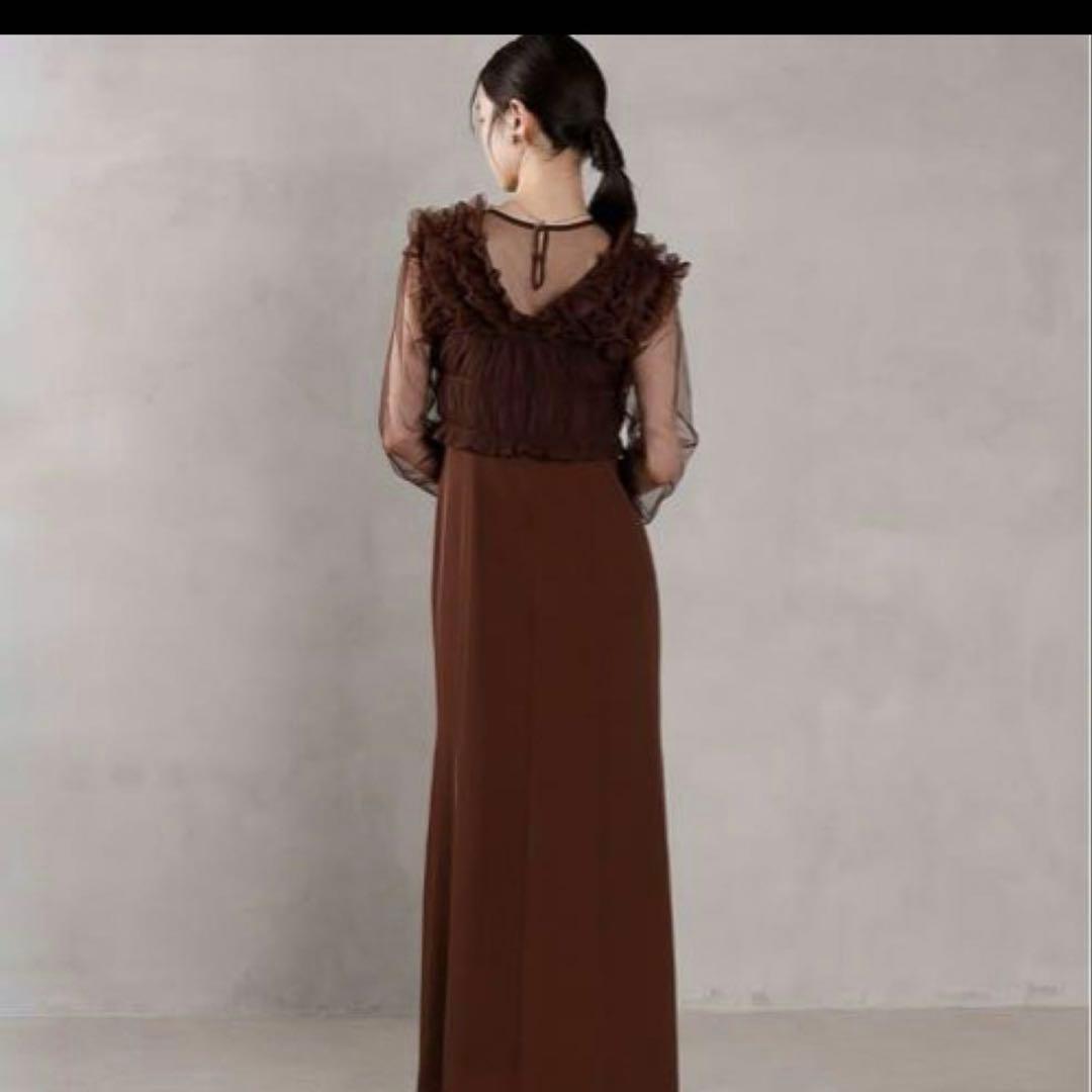 kana チュール ボリューム 3点セット ダークブラウン 結婚式 お呼ばれ