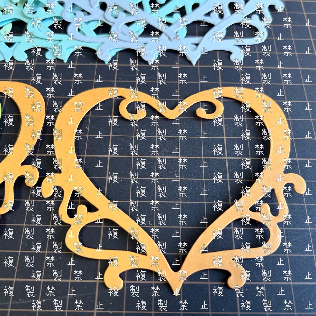 コメントカードハート フレームクラフトパンチ写真フレーム