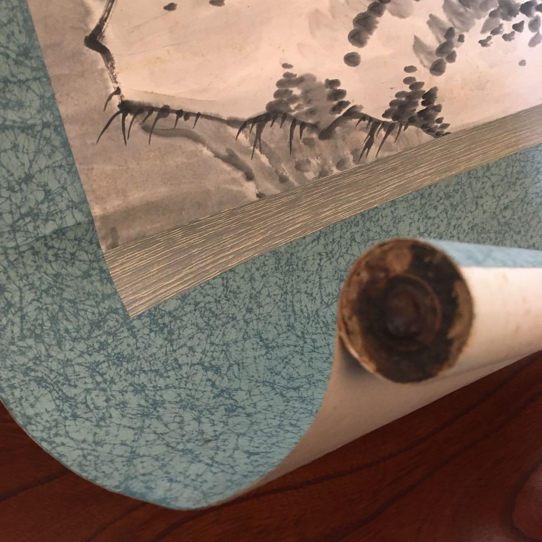 掛軸 錦○(読めません) 水墨山水 octopus-training.solidarites.org